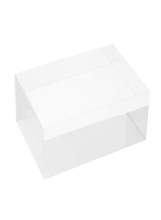 Elitnus Clear Solid Acrylic Block - 6" x 4" x 2.36" All Diamond Polished Rectangle Clear Acrylic Cube for Display - Plexiglass Lucite Jewellery Block - Image 5
